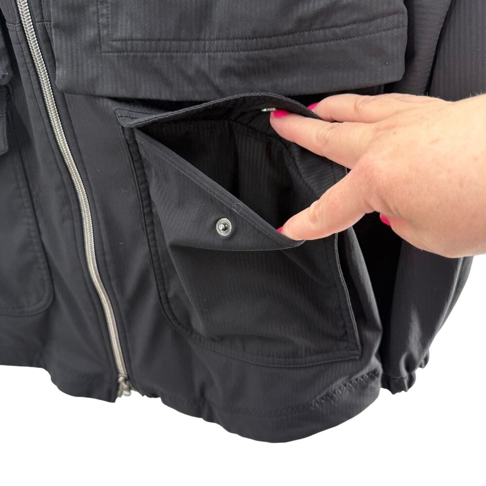 Lululemon Yogi Anorak Jacket Full Zip Hooded Sporty Black Activewear Size 4 - Picture 7 of 16
